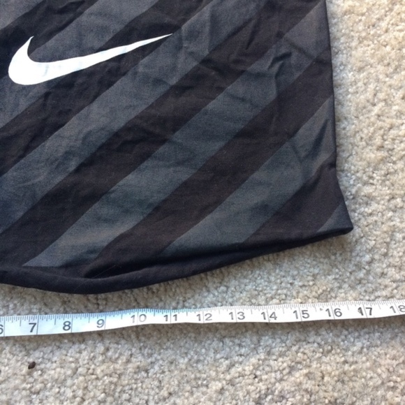 Nike Thick Cotton Canvas Tie String Travel Bag In Black & Grey - Picture 2 of 9